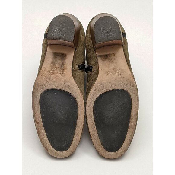 Aquatalia x Martin K Suede Ankle Boots Olive Green Womens 7 Italian Leather - Picture 10 of 12